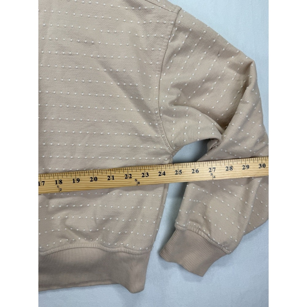 Aerie Take It‎ Easy Cropped Boxy Oversized Sweatshirt S Embroidered Boho Whimsy - Picture 8 of 14